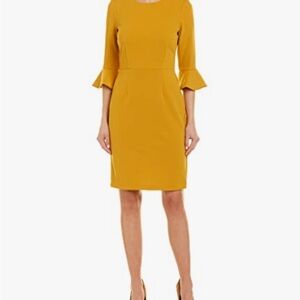 Donna Morgan Kendall 3/4 Elbow Bell Sleeve Sheath Dress